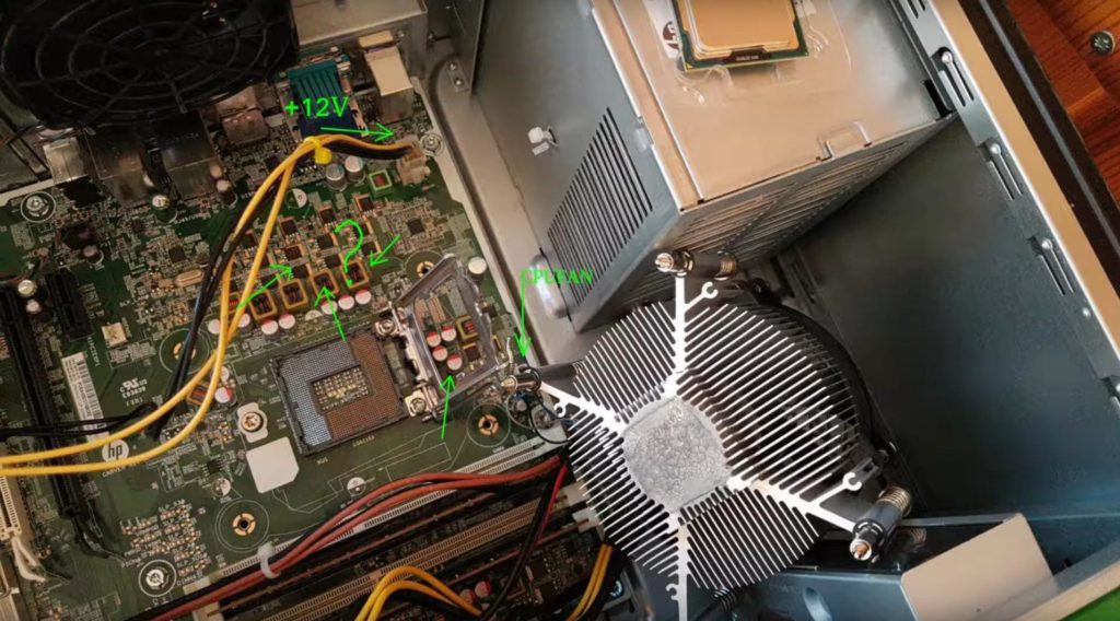 inside of the test rig